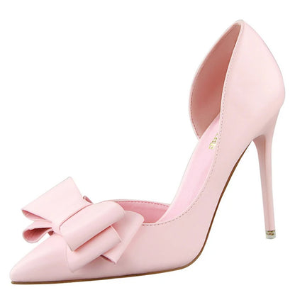 BIGTREE Shoes Bow-knot Woman Pumps Stiletto 10.5 Cm Women Basic Pump Pointed Toe Classic Pumps Sexy High Heels Women Shoes 2025