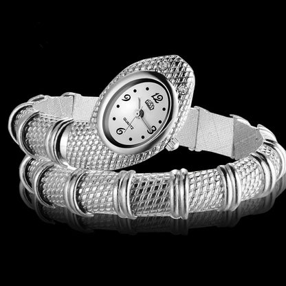 Luxury Gold Snake Watch for Women – Stylish Quartz Bracelet Design