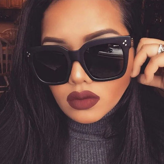 Oversized Retro Square Sunglasses for Women