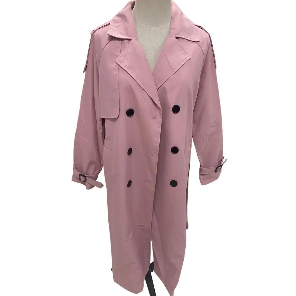 Trench Coat Windproof Double-Breasted