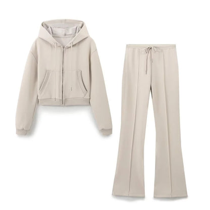 Two pierces hoodies and Flare joggers