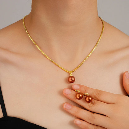 3 Pcs Jewelry Set Of Earring Pendant Necklace For Women Exquisite Fashion Wedding Gift