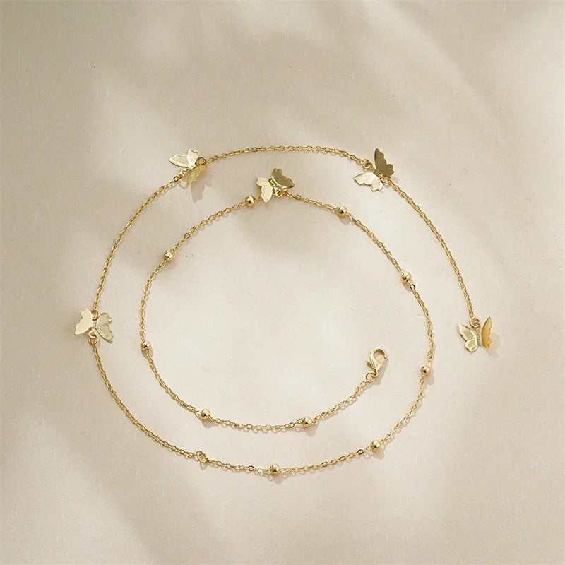 Butterfly Back Drop Chain Necklace For Women Elegant Long Backless Tassel Necklace Wedding Beach Party Vacation Jewelry
