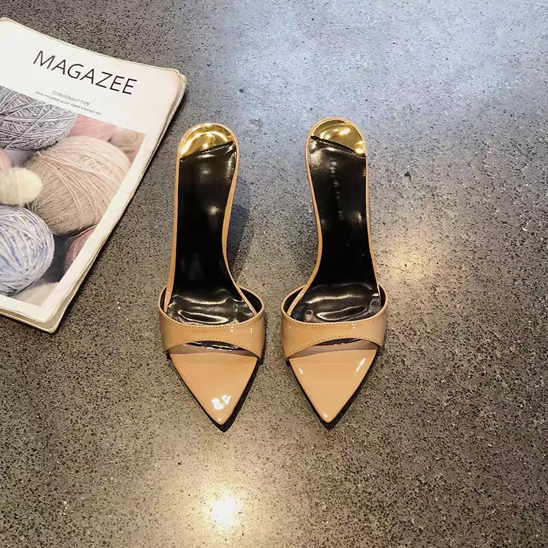 mid heel Pointed Open Toe Outdoor Anti-Slip Sandals & Mules