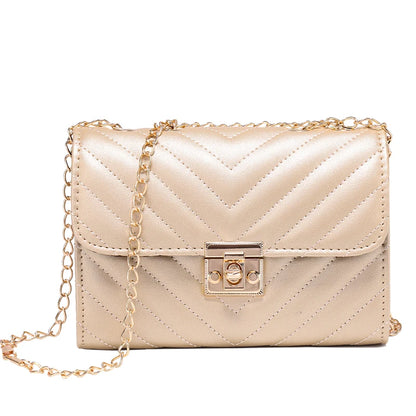 Lingge Chain Small Square Crossbody Bag
