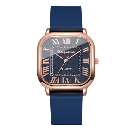 Square Women's Roma Quartz Watch Silicone