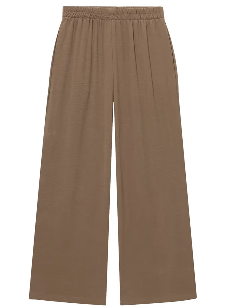 Women's Summer Pantsuit - Short Sleeve Shirt & Trousers