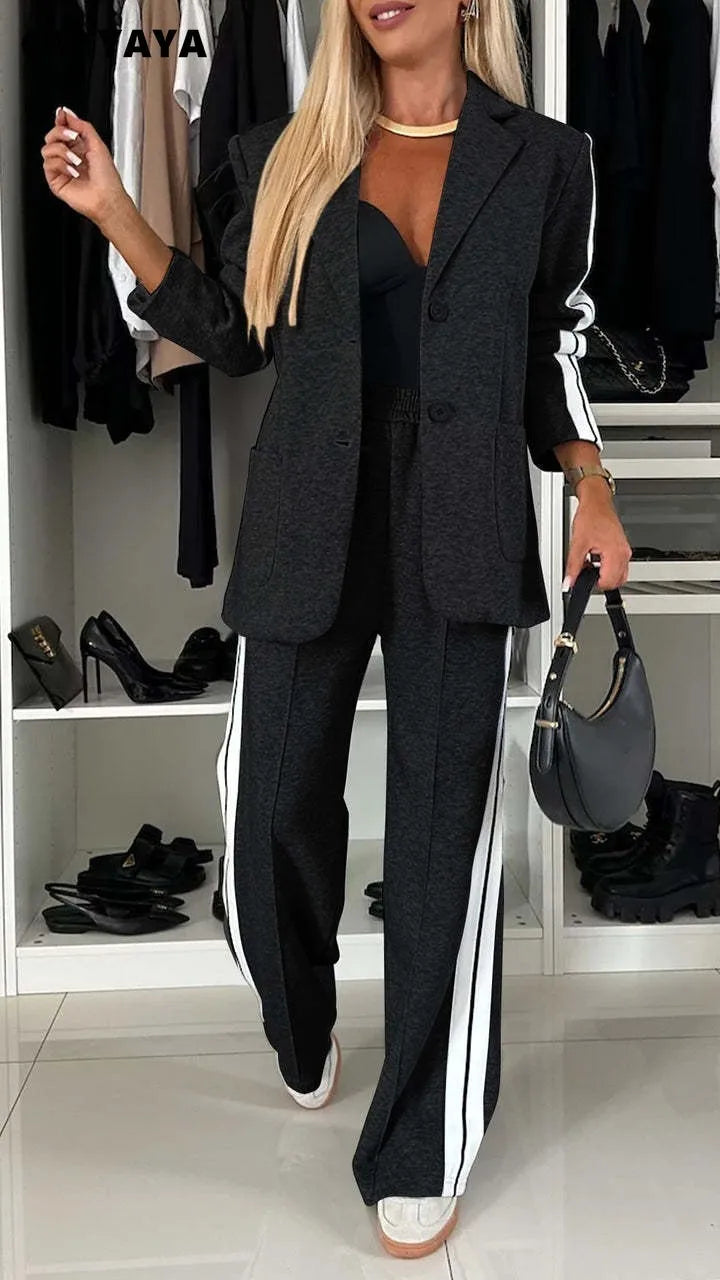 Women's Blazer & Pants Suit - 2 Piece Professional Set