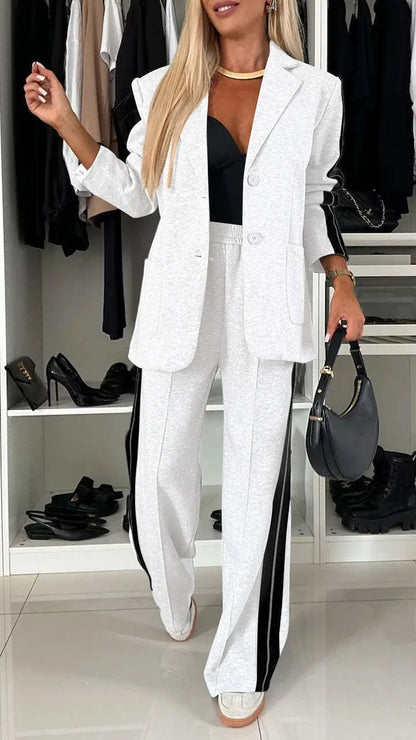 Women's Blazer & Pants Suit - 2 Piece Professional Set