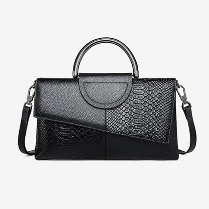 Women's Alligator Pattern Crossbody Bag - PU Leather Handbag