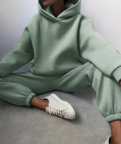Oversized Hooded Sweatshirt Trousers Street