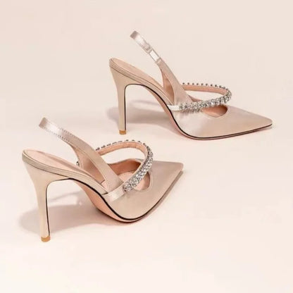 Luxury Crystal Pointed Toe High Heel Sandals
