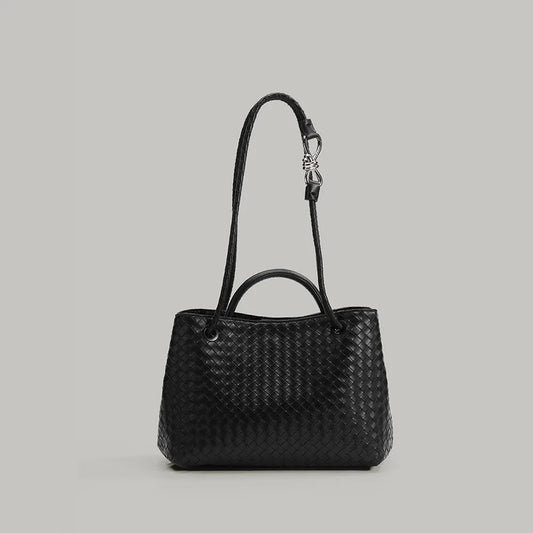 Women's Large Capacity Tote Bag - Woven Design Handbag