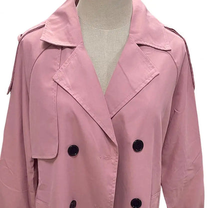 Trench Coat Windproof Double-Breasted