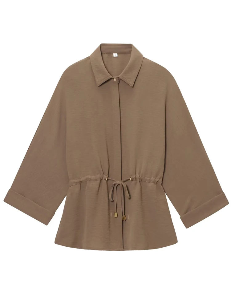 Women's Summer Pantsuit - Short Sleeve Shirt & Trousers