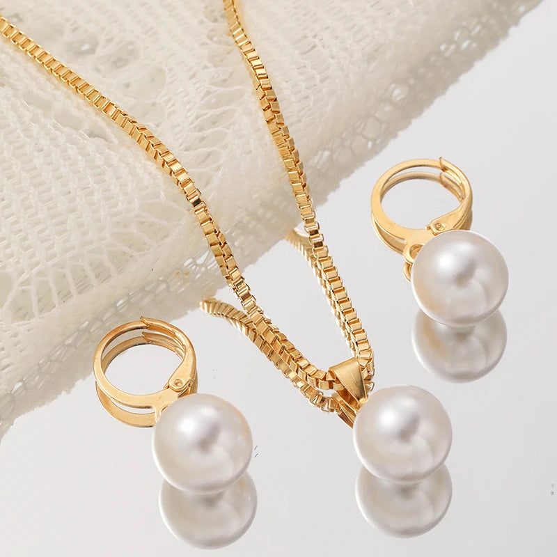 3 Pcs Jewelry Set Of Earring Pendant Necklace For Women Exquisite Fashion Wedding Gift