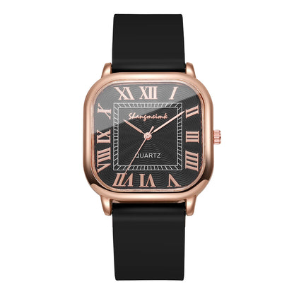 Square Women's Roma Quartz Watch Silicone
