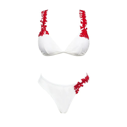3Pcs Laser Cut Swimsuit Women Sexy Bikini Push Up Swimwear High Waisted Biquini Female Hollow Bathing Suit Bodysuit Beachwear