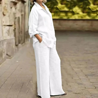 Long sleeve shirt with open back co-ord set