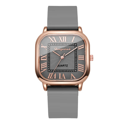 Square Women's Roma Quartz Watch Silicone