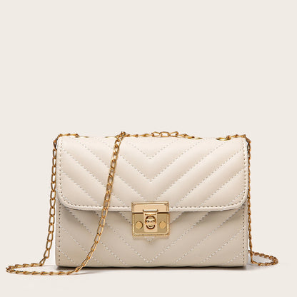Lingge Chain Small Square Crossbody Bag