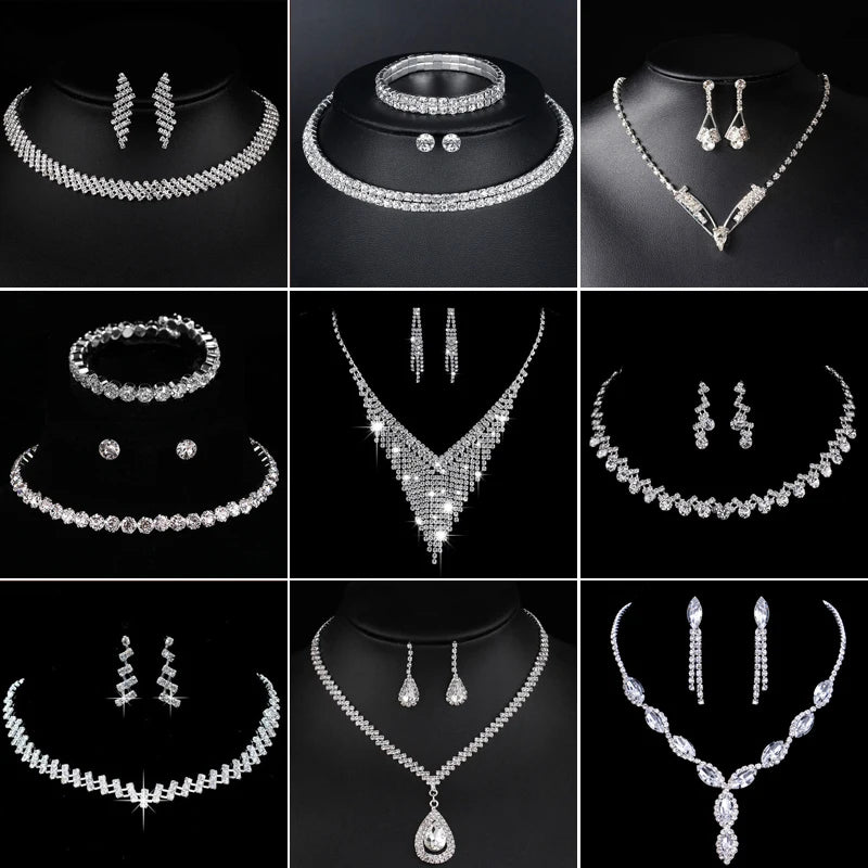 4 Pieces Of women's Fashionable And Minimalist Necklaces With Earrings, Bracelets, Jewelry Sets, Banquet And Party Accessories