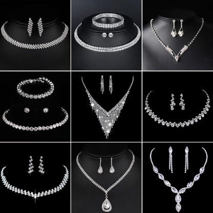 4 Pieces Of women's Fashionable And Minimalist Necklaces With Earrings, Bracelets, Jewelry Sets, Banquet And Party Accessories