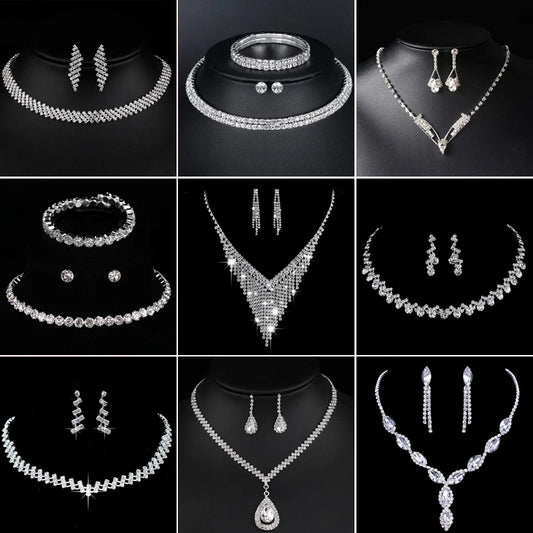 4 Pieces Of women's Fashionable And Minimalist Necklaces With Earrings, Bracelets, Jewelry Sets, Banquet And Party Accessories