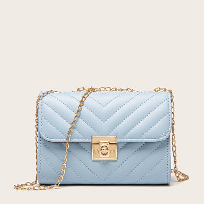 Lingge Chain Small Square Crossbody Bag
