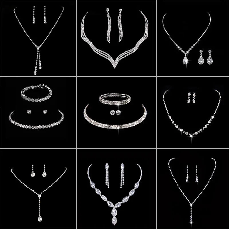 4 Pieces Of women's Fashionable And Minimalist Necklaces With Earrings, Bracelets, Jewelry Sets, Banquet And Party Accessories