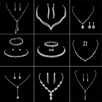 4 Pieces Of women's Fashionable And Minimalist Necklaces With Earrings, Bracelets, Jewelry Sets, Banquet And Party Accessories