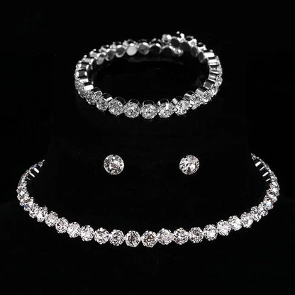 4 Pieces Of women's Fashionable And Minimalist Necklaces With Earrings, Bracelets, Jewelry Sets, Banquet And Party Accessories