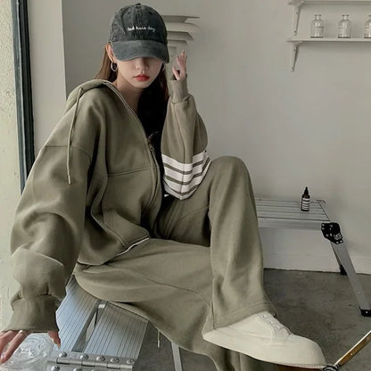 Oversized hoodies  and Wide Leg Joggers