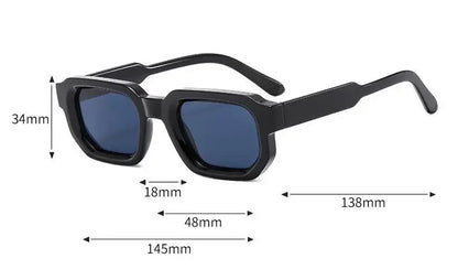 Vintage Rectangle Frame Sunglasses with UV400 Protection – Stylish Retro Eyewear for Men and Women