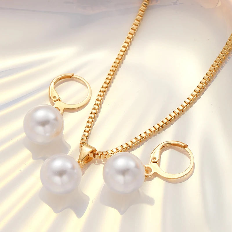 3 Pcs Jewelry Set Of Earring Pendant Necklace For Women Exquisite Fashion Wedding Gift