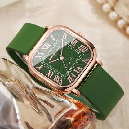 Square Women's Roma Quartz Watch Silicone