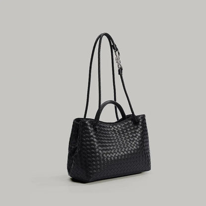 Women's Large Capacity Tote Bag - Woven Design Handbag