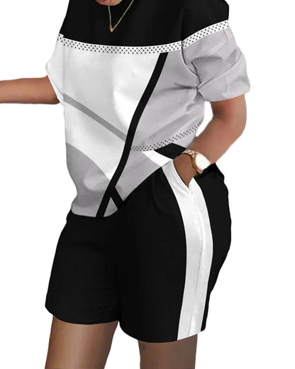 Women's Summer Casual Set - T-Shirt & Shorts 2024