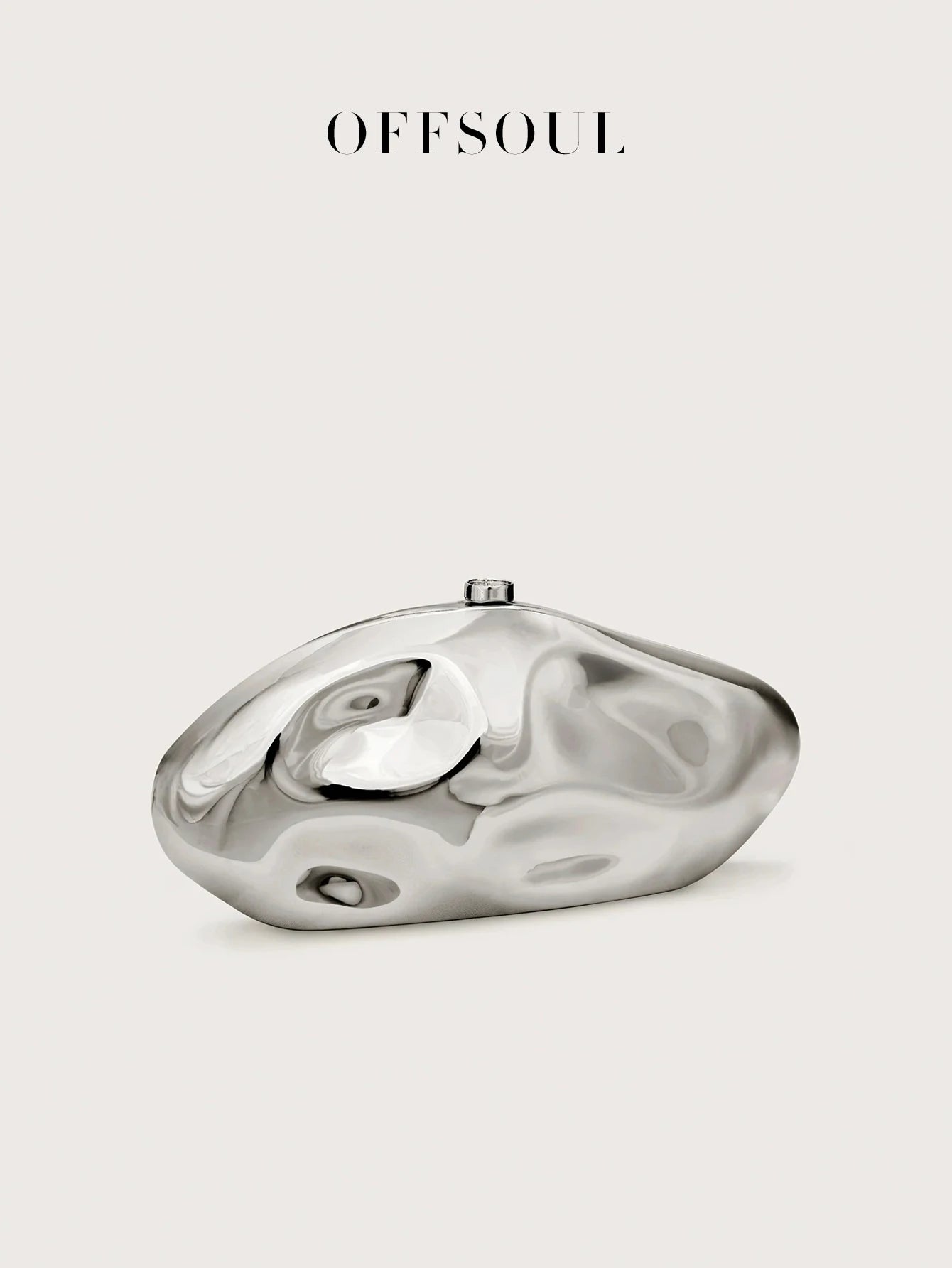 French Elegant Metal Style Acrylic Special-Shaped Stone Clutch Bag, Versatile New Banquet Party Wedding Elegant Fashion Exquisite Bag, Sweet and Cool Sexy Bag, Unique Design Chain Crossbody Shoulder Bag