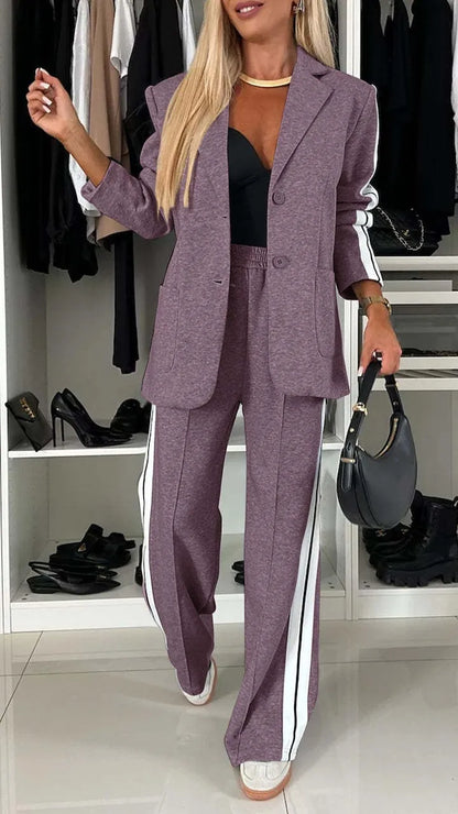 Women's Blazer & Pants Suit - 2 Piece Professional Set