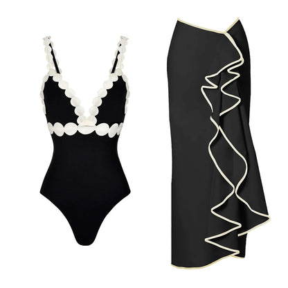 3Pcs Laser Cut Swimsuit Women Sexy Bikini Push Up Swimwear High Waisted Biquini Female Hollow Bathing Suit Bodysuit Beachwear