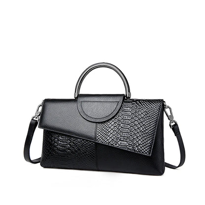 Women's Alligator Pattern Crossbody Bag - PU Leather Handbag