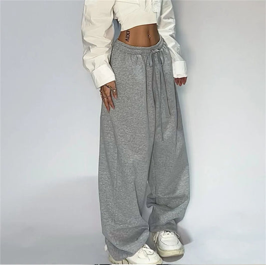 y2k High Waist Lace Up ,Baggy Streetwear sweatpants