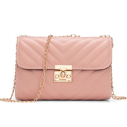 Lingge Chain Small Square Crossbody Bag