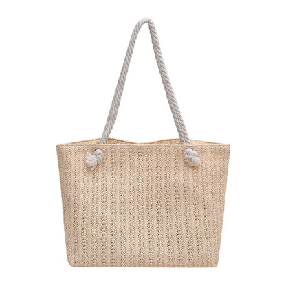 Designer Women Handbags Fashion Large Capacity Straw Tote Bag Summer Beach Bag Casual Bali Big Purse