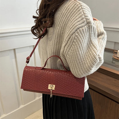 Retro Artificial Leather Woven Flip Women's Clutch Elegant Evening Bag Burgundy Wallet Women's Dress Party Wedding Item