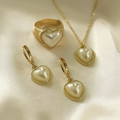 3 Pcs Jewelry Set Of Earring Pendant Necklace For Women Exquisite Fashion Wedding Gift