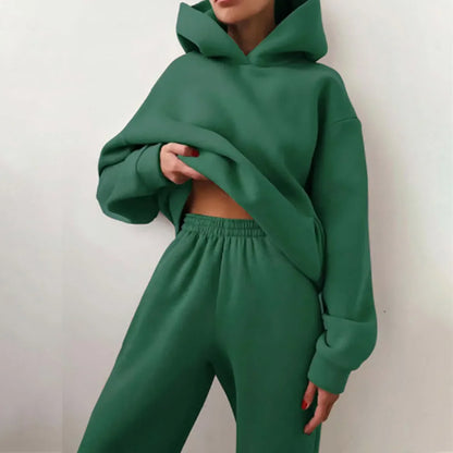 Oversized Hooded Sweatshirt Trousers Street