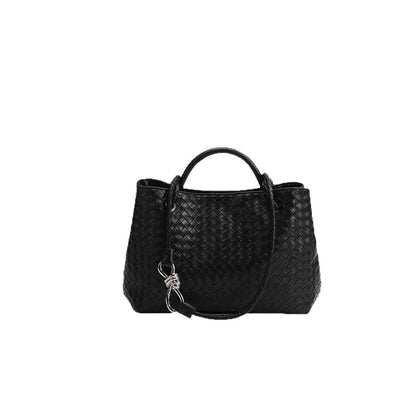 Women's Large Capacity Tote Bag - Woven Design Handbag