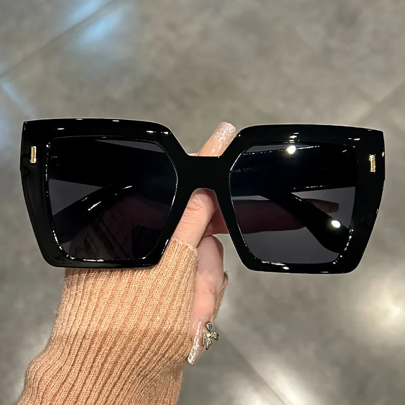 Gradient Large Square Sunglasses with Anti-Reflective Sport Lenses